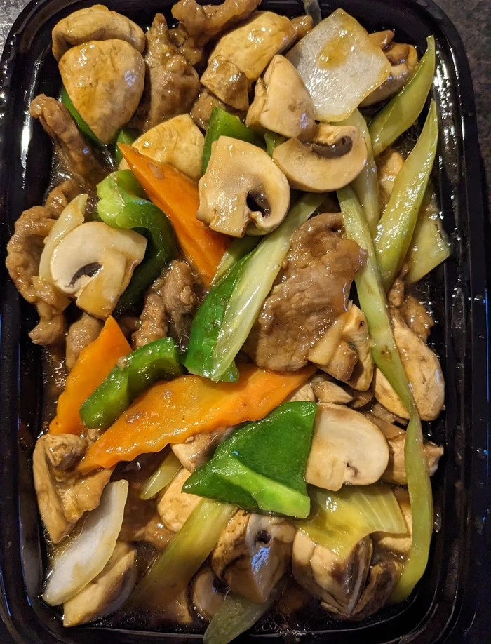 Classic Chinese takeout dish prepared at New Ocean King Winnipeg