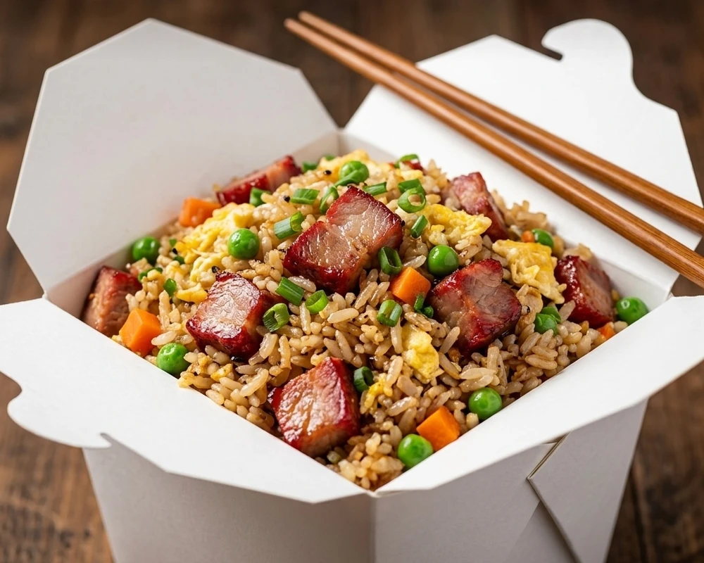 BBQ pork fried rice at New Ocean King Winnipeg